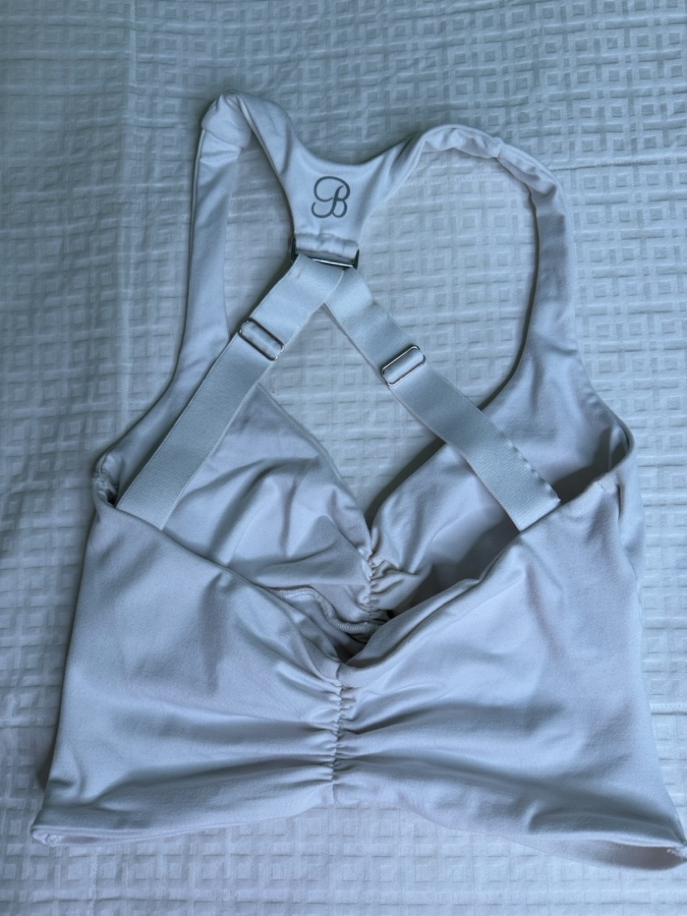 Bombshell Sportswear White Crop Sports Bra Top